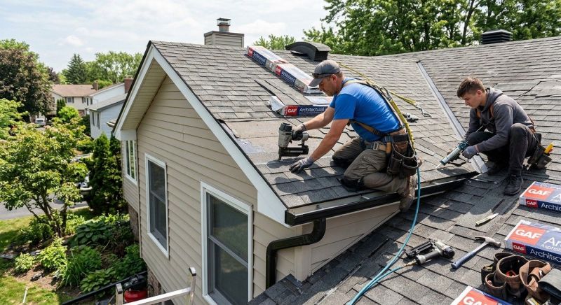 Our team working on Roofing Service projects in Dacula, GA